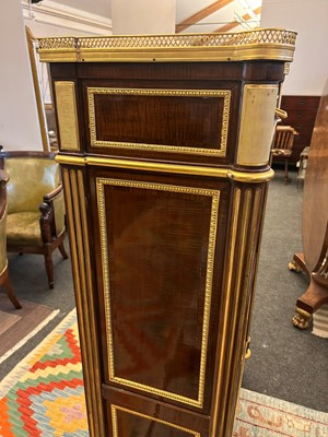 Lot 19 - A Louis XVI mahogany, amaranth and ormolu secrétaire à abattant