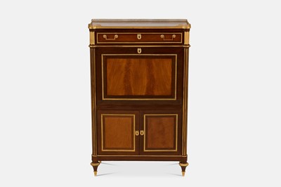 Lot 19 - A Louis XVI mahogany, amaranth and ormolu secrétaire à abattant