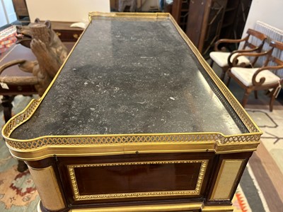 Lot 19 - A Louis XVI mahogany, amaranth and ormolu secrétaire à abattant