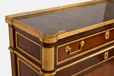 Lot 19 - A Louis XVI mahogany, amaranth and ormolu secrétaire à abattant