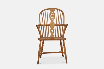 Lot 50 - A set of six elm, ash and beech Windsor chairs