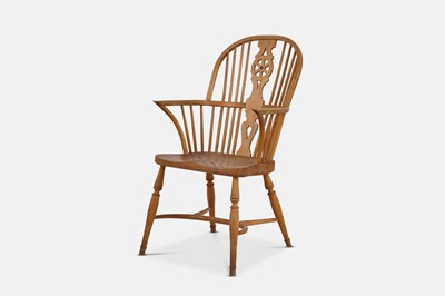Lot 50 - A set of six elm, ash and beech Windsor chairs