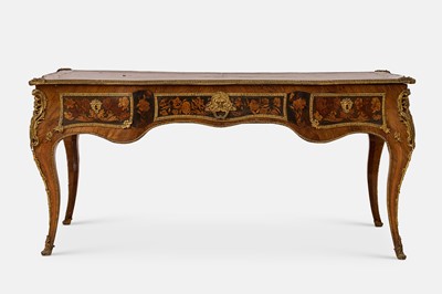 Lot 45 - A Louis XV kingwood, rosewood and gilt-metal-mounted bureau plat