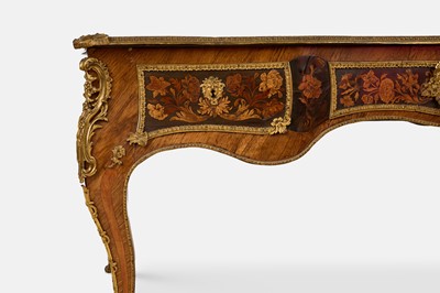 Lot 45 - A Louis XV kingwood, rosewood and gilt-metal-mounted bureau plat