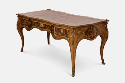 Lot 45 - A Louis XV kingwood, rosewood and gilt-metal-mounted bureau plat