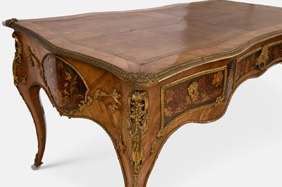 Lot 45 - A Louis XV kingwood, rosewood and gilt-metal-mounted bureau plat
