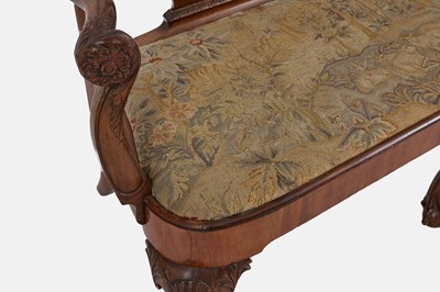 Lot 22 - A George II mahogany chair-back settee
