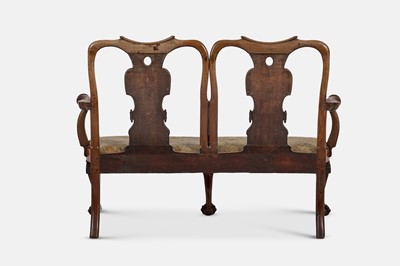 Lot 22 - A George II mahogany chair-back settee