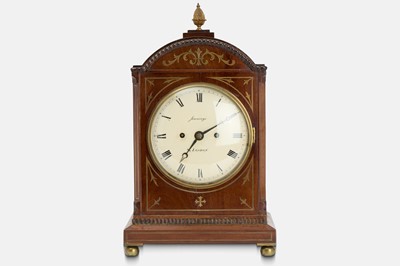 Lot 23 - A Regency mahogany bracket clock by Jennings, London