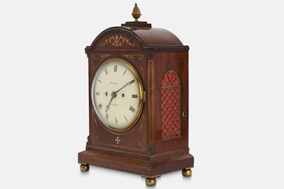 Lot 23 - A Regency mahogany bracket clock by Jennings, London