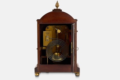 Lot 23 - A Regency mahogany bracket clock by Jennings, London