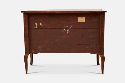 Lot 5 - A George III satinwood, tulipwood and harewood marquetry commode