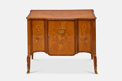 Lot 5 - A George III satinwood, tulipwood and harewood marquetry commode