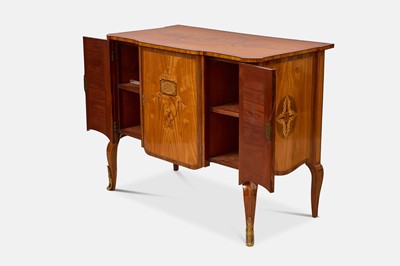 Lot 5 - A George III satinwood, tulipwood and harewood marquetry commode
