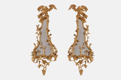 Lot 29 - A pair of George III-style giltwood girandoles