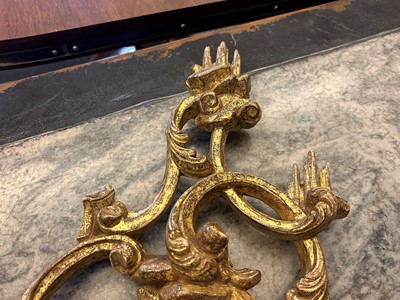 Lot 29 - A pair of George III-style giltwood girandoles