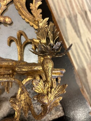 Lot 29 - A pair of George III-style giltwood girandoles