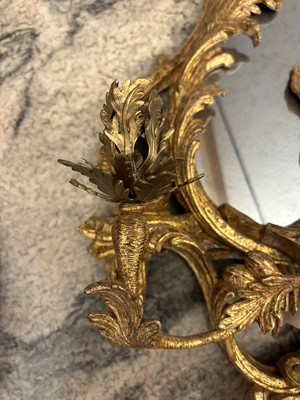 Lot 29 - A pair of George III-style giltwood girandoles
