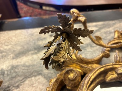 Lot 29 - A pair of George III-style giltwood girandoles