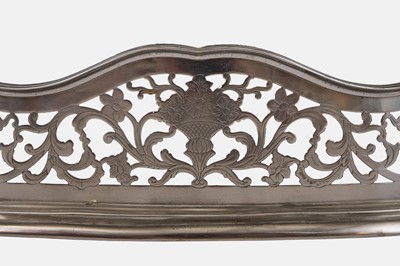 Lot 51 - A George III polished steel and iron fire set