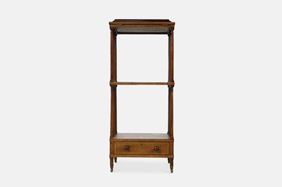 Lot 36 - A George IV rosewood and brass-inlaid whatnot music stand