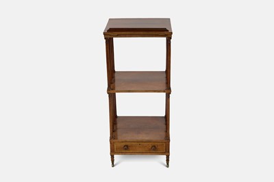 Lot 36 - A George IV rosewood and brass-inlaid whatnot music stand