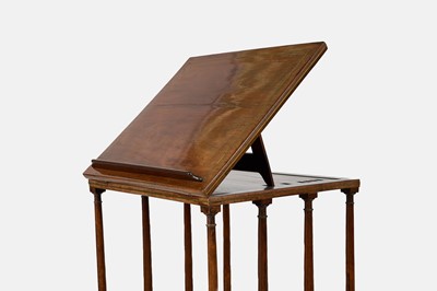Lot 36 - A George IV rosewood and brass-inlaid whatnot music stand
