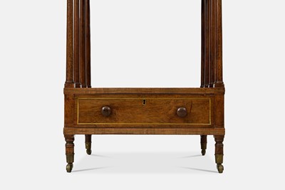 Lot 36 - A George IV rosewood and brass-inlaid whatnot music stand