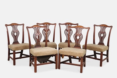 Lot 39 - A set of six George III mahogany dining chairs