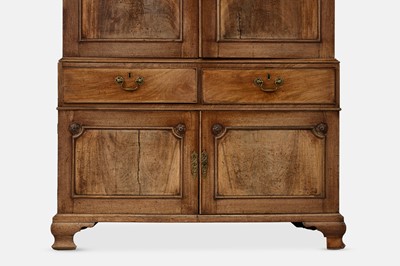 Lot 42 - A George III mahogany linen press