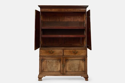 Lot 42 - A George III mahogany linen press