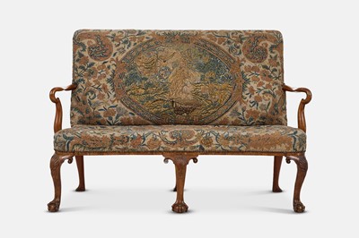 Lot A George II walnut sofa