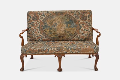 Lot 2 - A George II walnut sofa