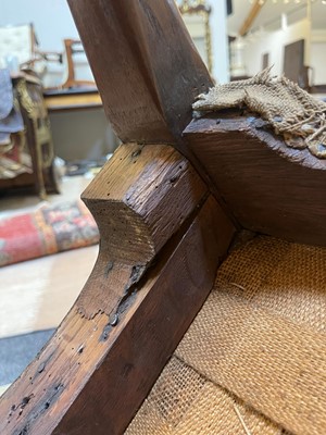 Lot 2 - A George II walnut sofa