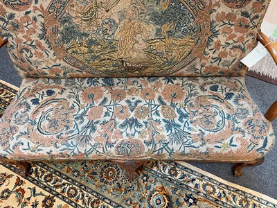 Lot 2 - A George II walnut sofa
