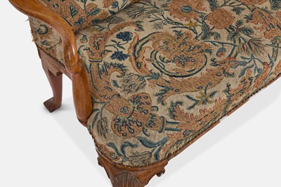 Lot 2 - A George II walnut sofa