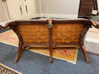 Lot 2 - A George II walnut sofa