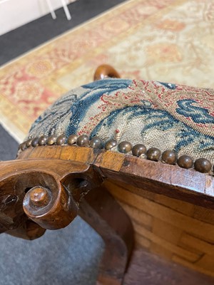 Lot 2 - A George II walnut sofa