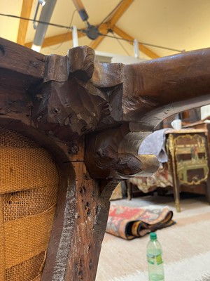Lot 2 - A George II walnut sofa