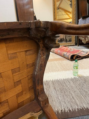 Lot 2 - A George II walnut sofa