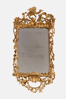 Lot 43 - A carved giltwood mirror in the manner of Thomas Johnson