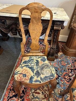 Lot 35 - A set of eight George I Anglo-Dutch walnut side chairs