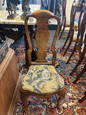 Lot 35 - A set of eight George I Anglo-Dutch walnut side chairs