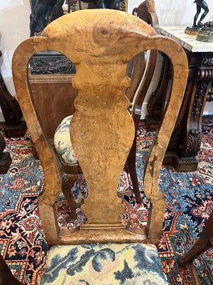 Lot 35 - A set of eight George I Anglo-Dutch walnut side chairs