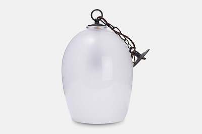 Lot 129 - A large glass hanging lantern by Rose Uniacke