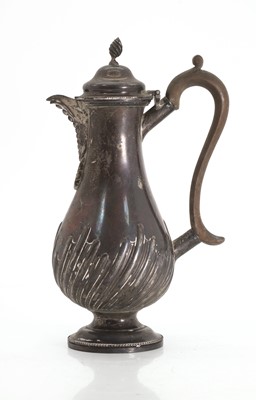 Lot 16 - A silver coffee pot 