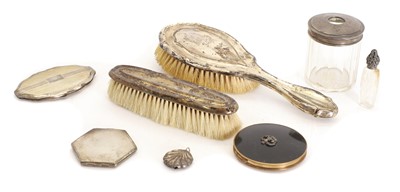 Lot 25 - A collection of silver dressing table items