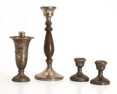 Lot 23 - A group of silver candlesticks