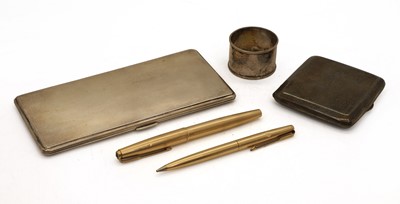 Lot 15 - A silver cigarette case