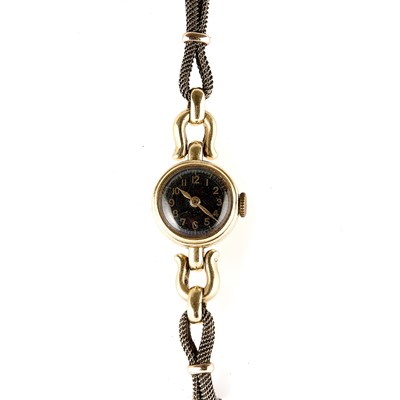 Lot 343 - A ladies' gold mechanical wristwatch